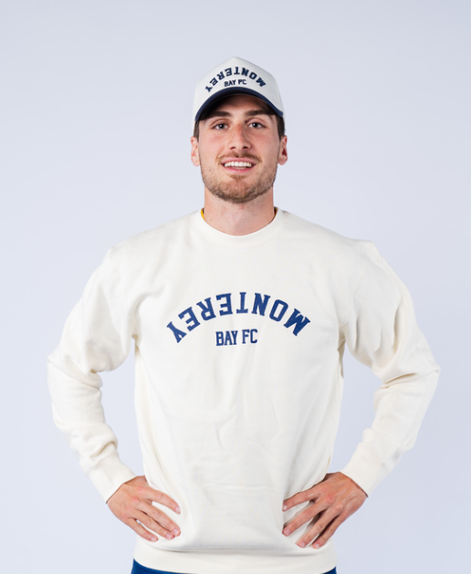 The Upside Down Crewneck - Bone/Navy