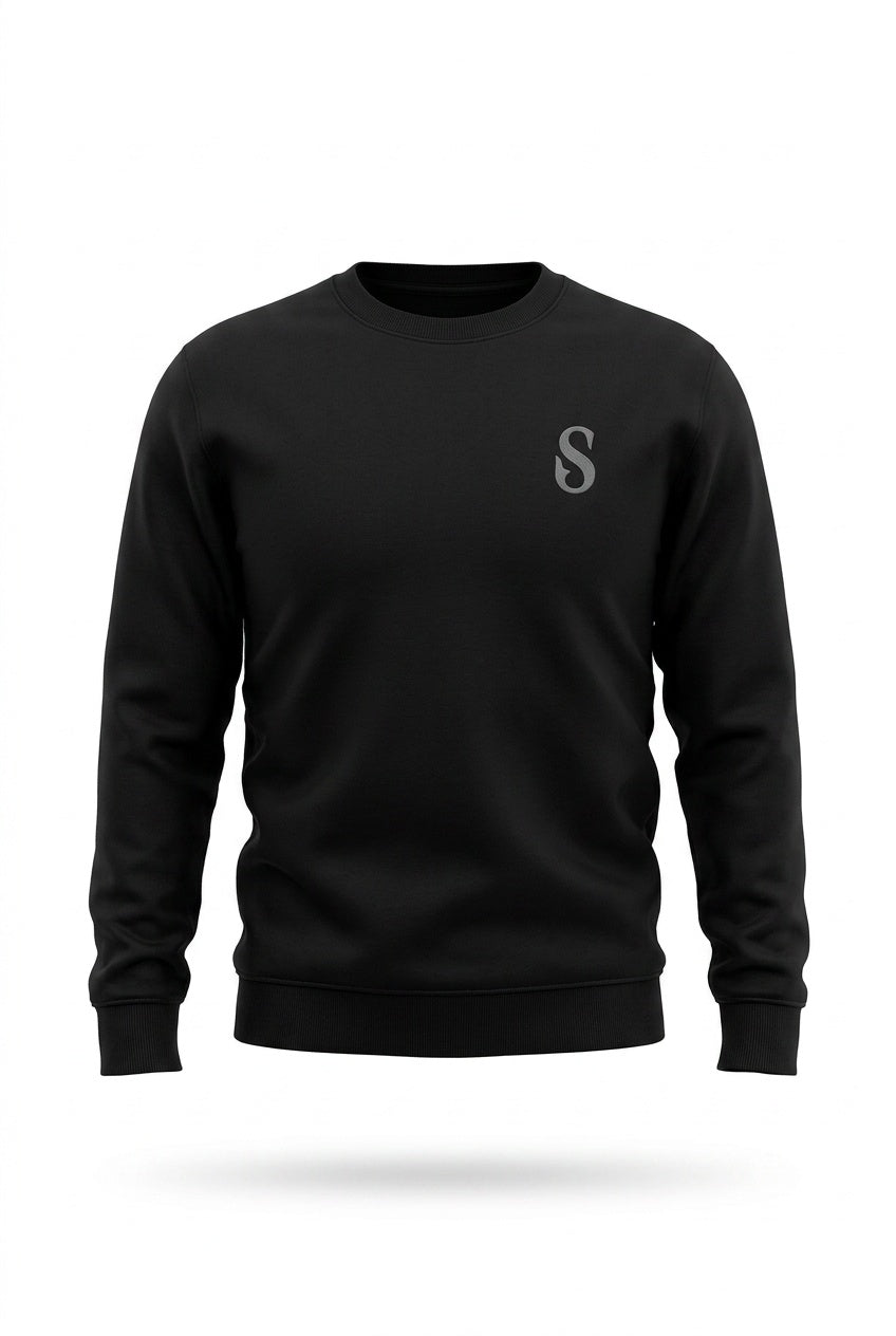 Sirens - Black "S" Crewneck