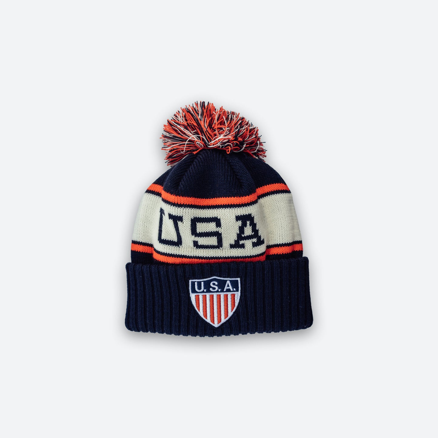 U.S. Soccer Officially Licensed - Navy Pom Beanie