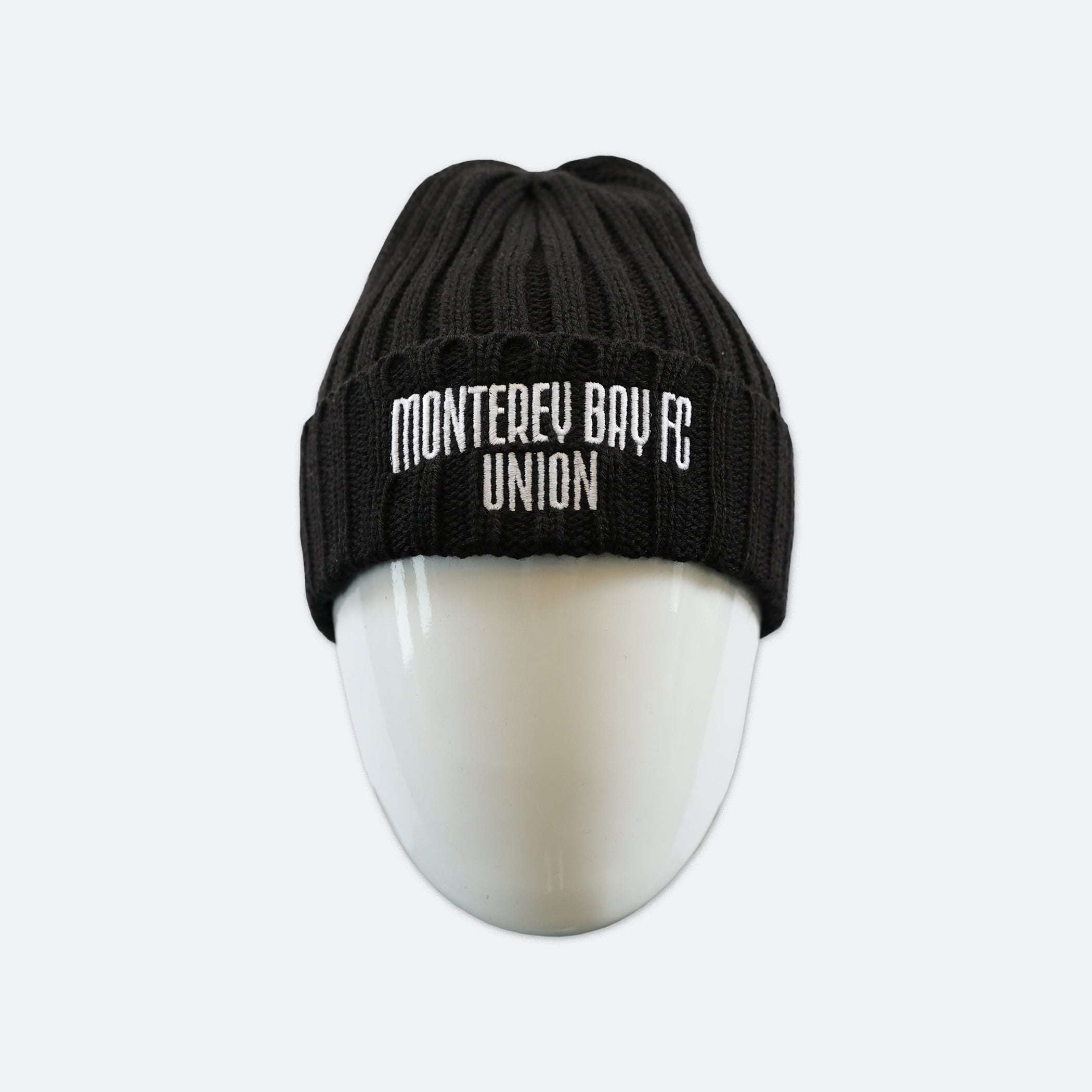 Wide Rib Black Beanie