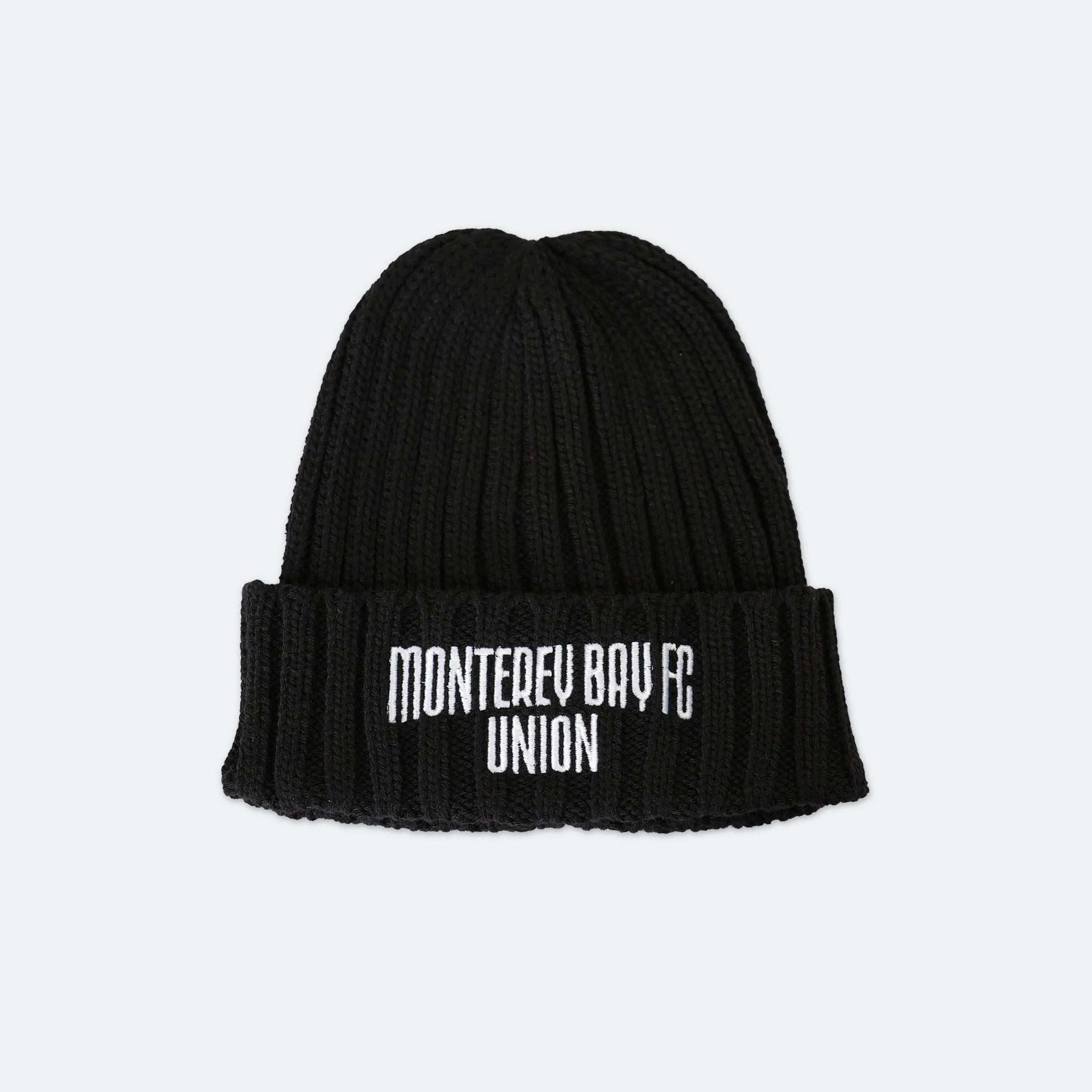 Wide Rib Black Beanie