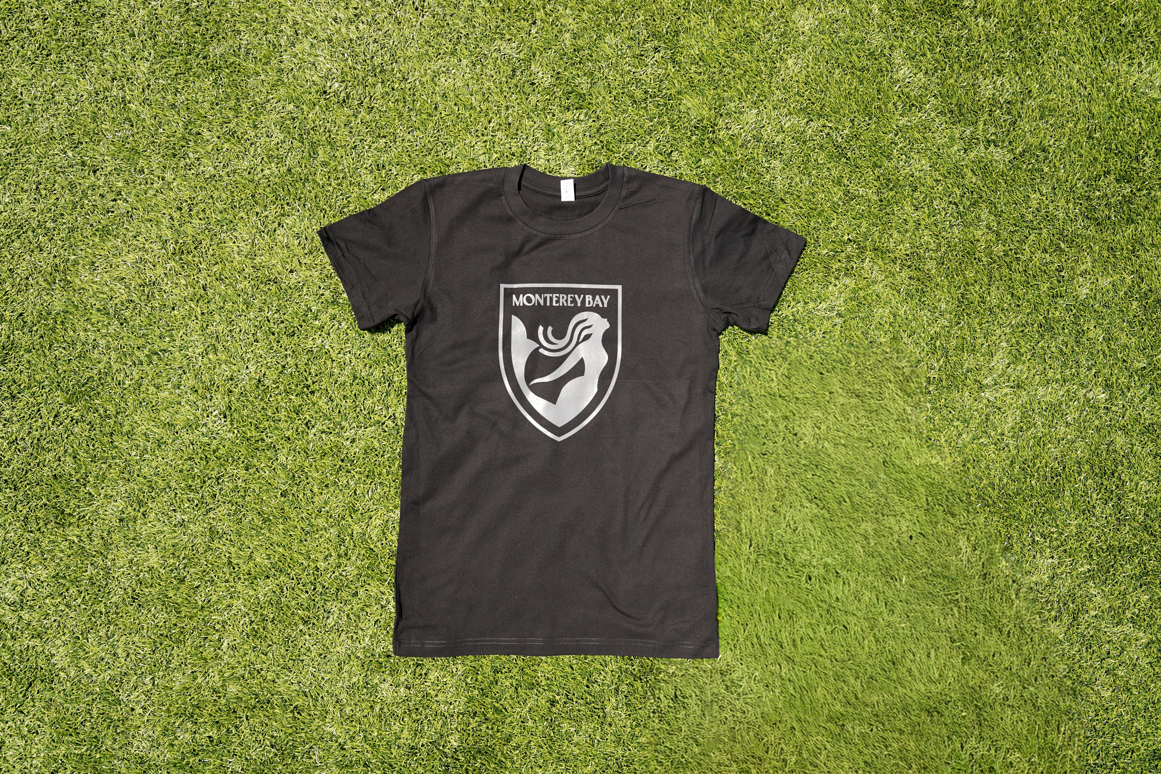 Sirens Black Tee, Gray Crest