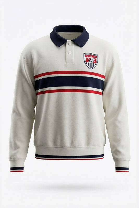 U.S. Soccer Officially Licensed - Cream Rugger Sweater